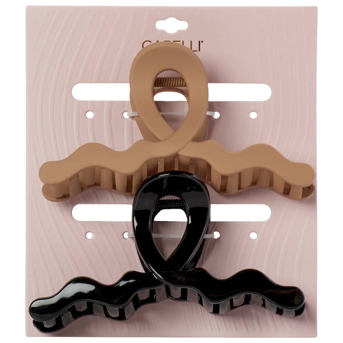 Womens Capelli New York 2pk Wavy Loop Claw Clips