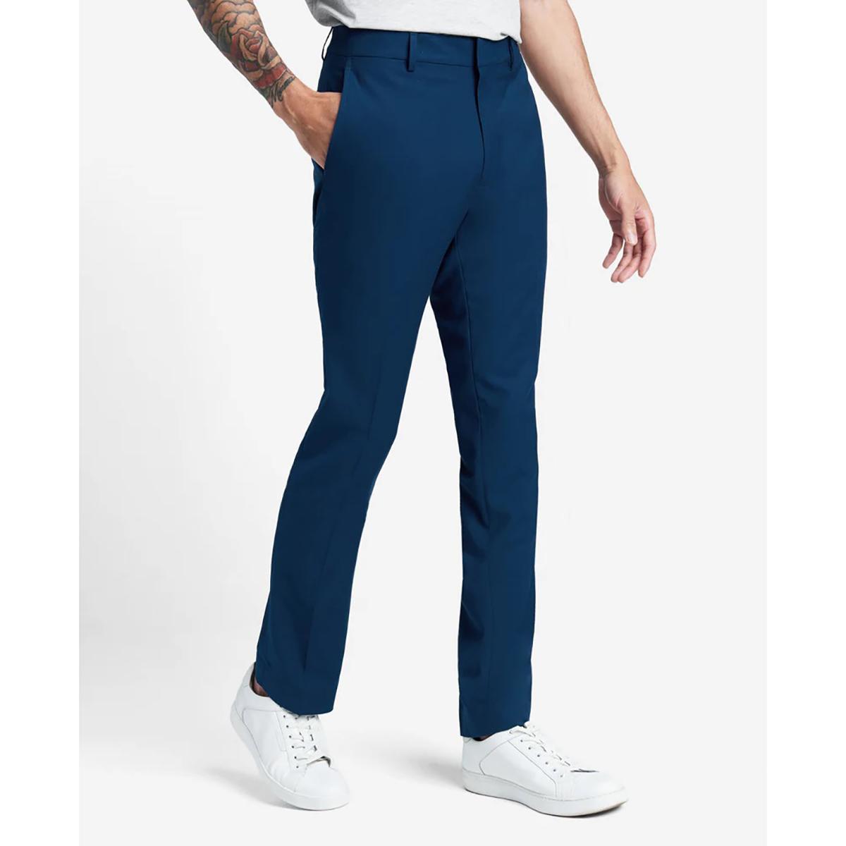Mens Kenneth Cole(R) Reaction(tm) Solid Slim Fit Suit Pants - Blue