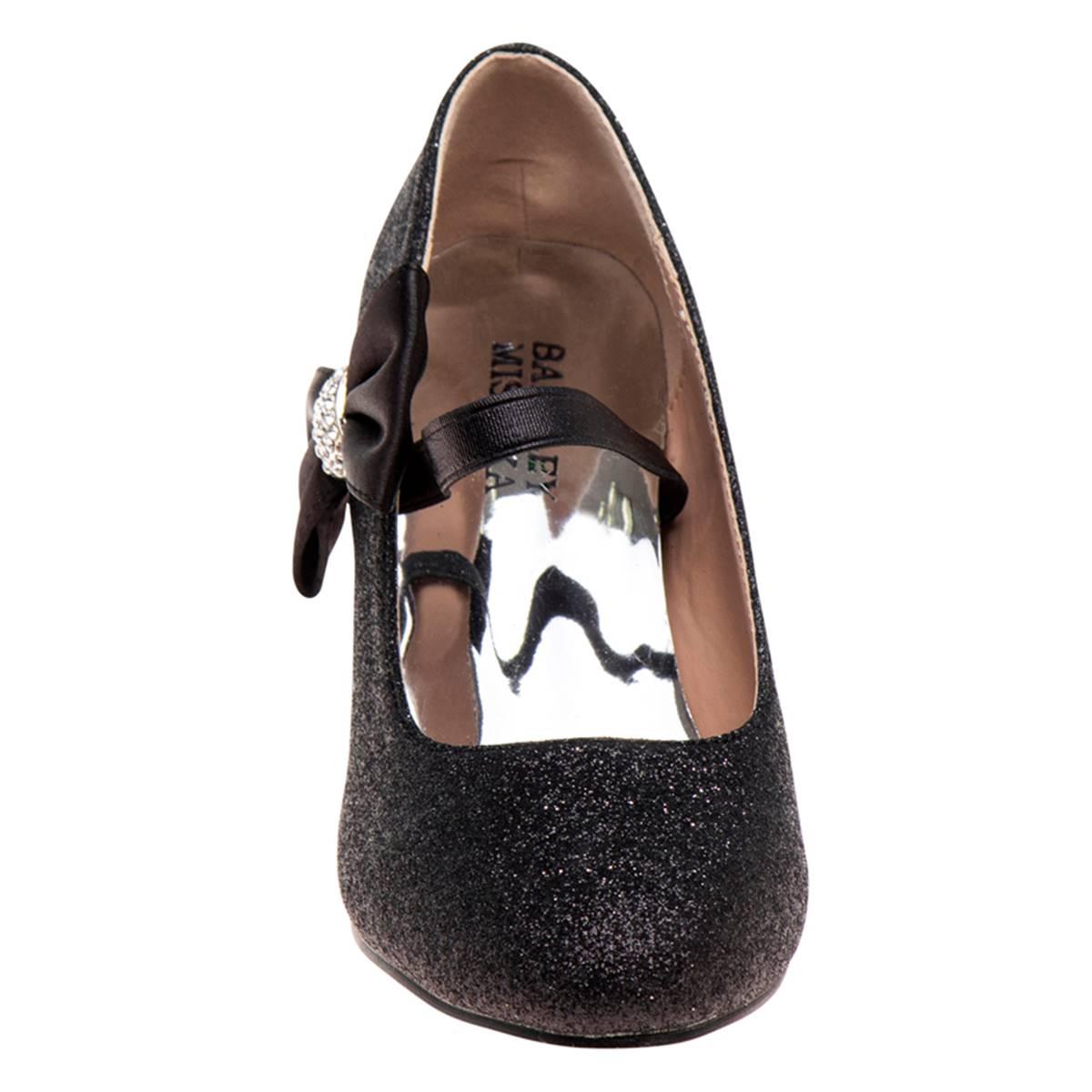 Big Girls Badgley Mischka Heeled Bow Dress Pumps