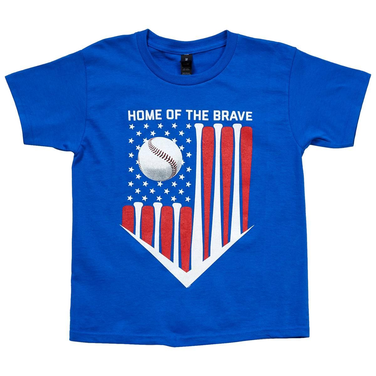 Boys (8-20) Home of the Brave Home Plate Flag Graphic Tee