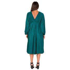 Womens 24/7 Comfort Apparel Shimmer Empire Waist Midi Dress