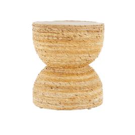 9th & Pike® Traditional Light Brown Banana Leaf Accent Table