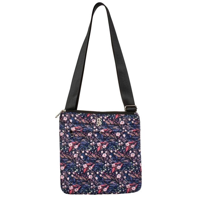 Julia Buxton Quilted Floral Nylon Crossbody