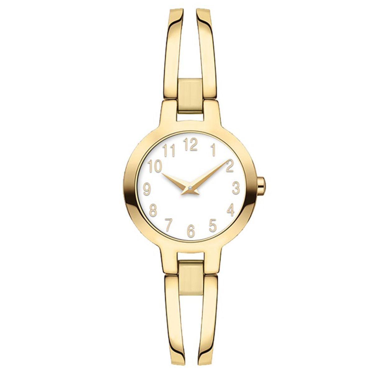 Womens Gold-Tone White Dial Watch - 14999G-07-H27