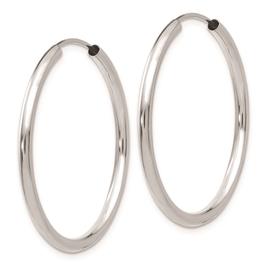 Gold Classics™ 30mm. 14k White Gold Polished Hoop Earrings