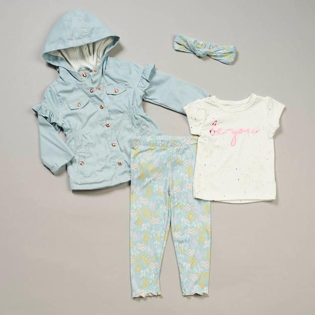 Baby Girl (12-24M) Nannette 3pc. Jacket/Be You Tee & Leggings Set