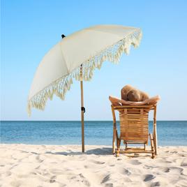 Northlight Seasonal 6.5ft. Tilting Outdoor Boho Market Umbrella