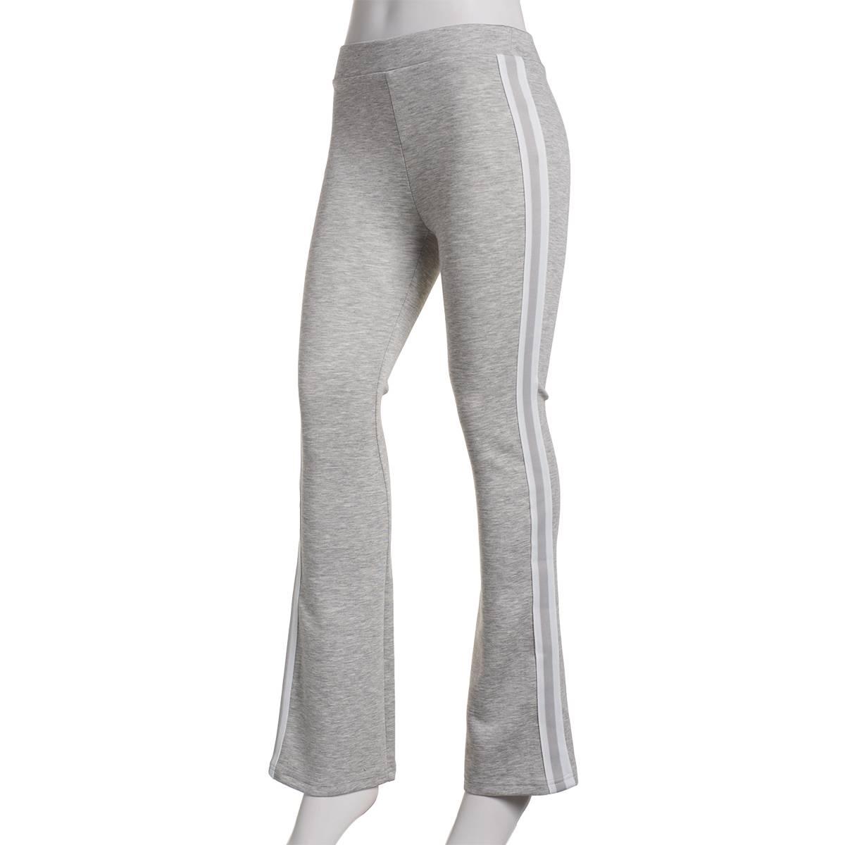 Juniors Love Tree Side Stripe Soft Air Marled Flare Leggings