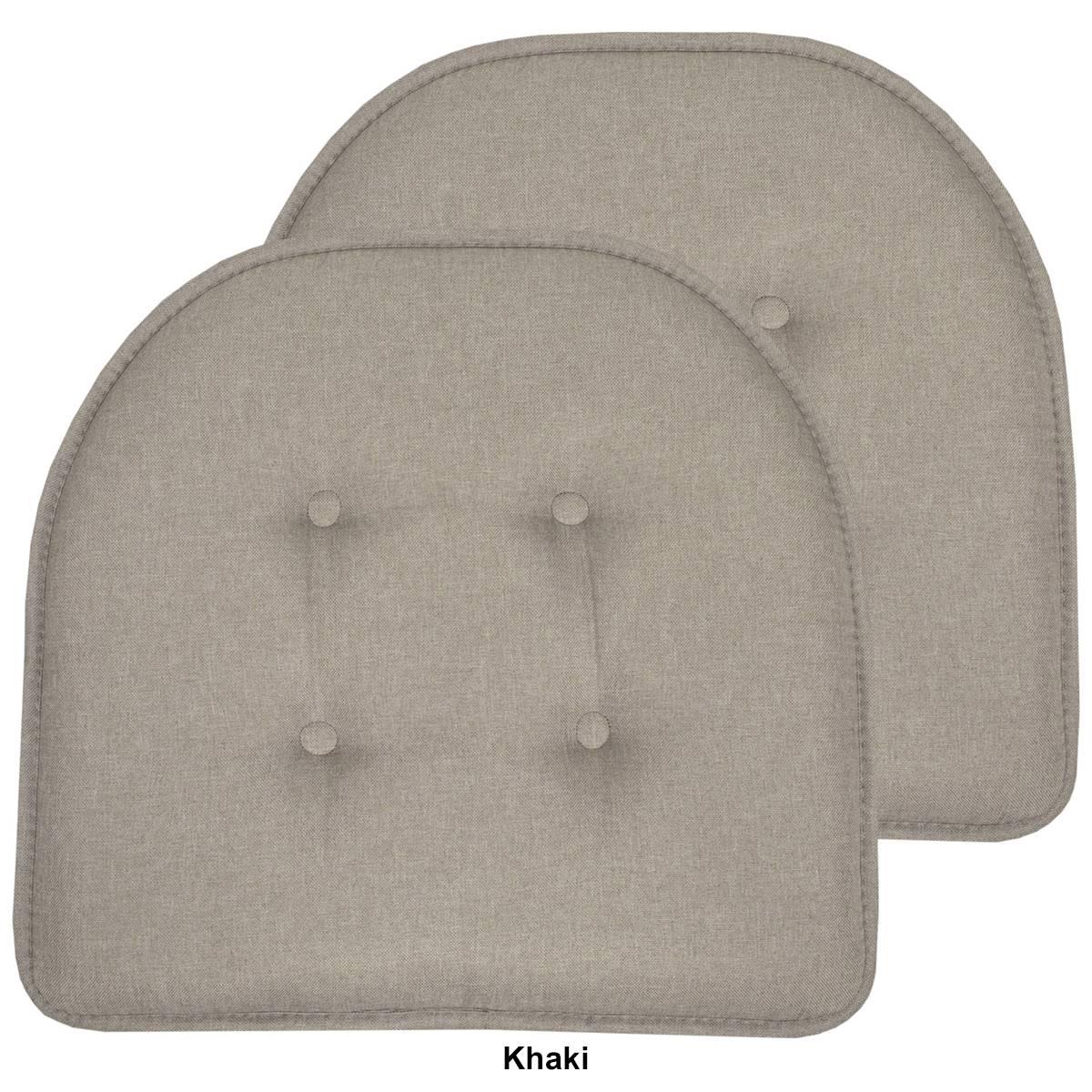 Sweet Home Collection Solid U-Shaped Memory Foam Chair Cushions
