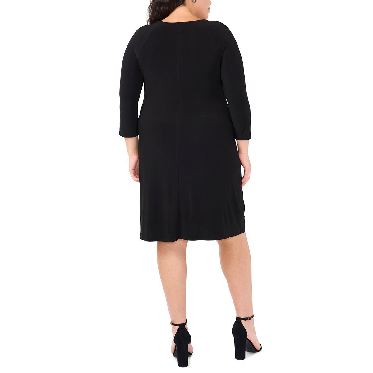 Petite MSK 3/4 Sleeve Laced Grommet Shift Dress