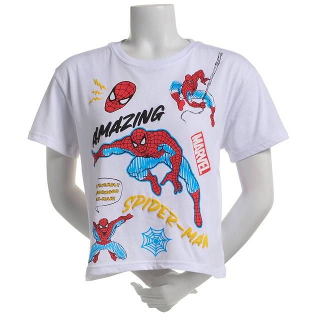 Juniors Freeze Spider-Man Graphic Crop Top