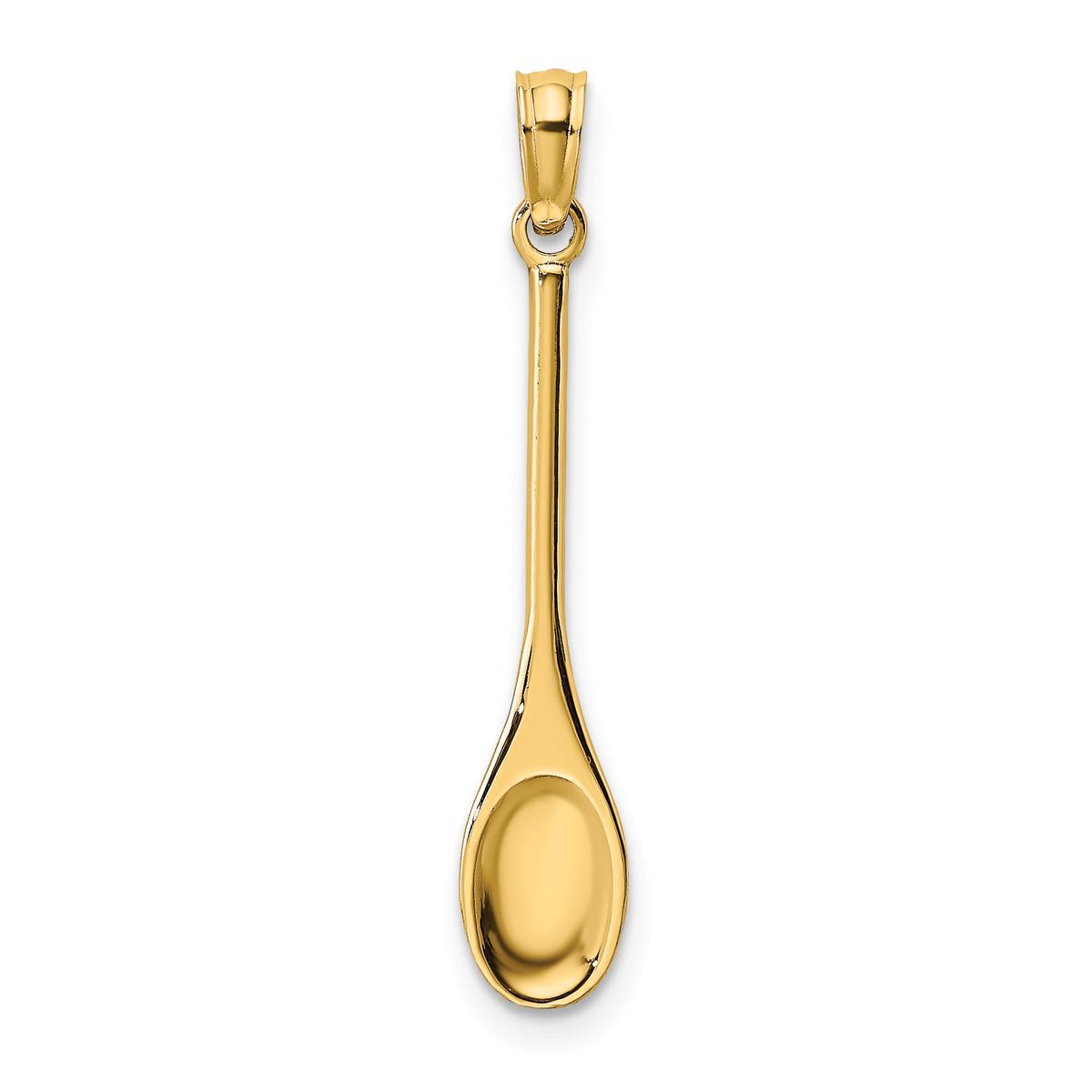 Unisex Gold Classics(tm) 14kt Gold Polished 3D Spoon Charm