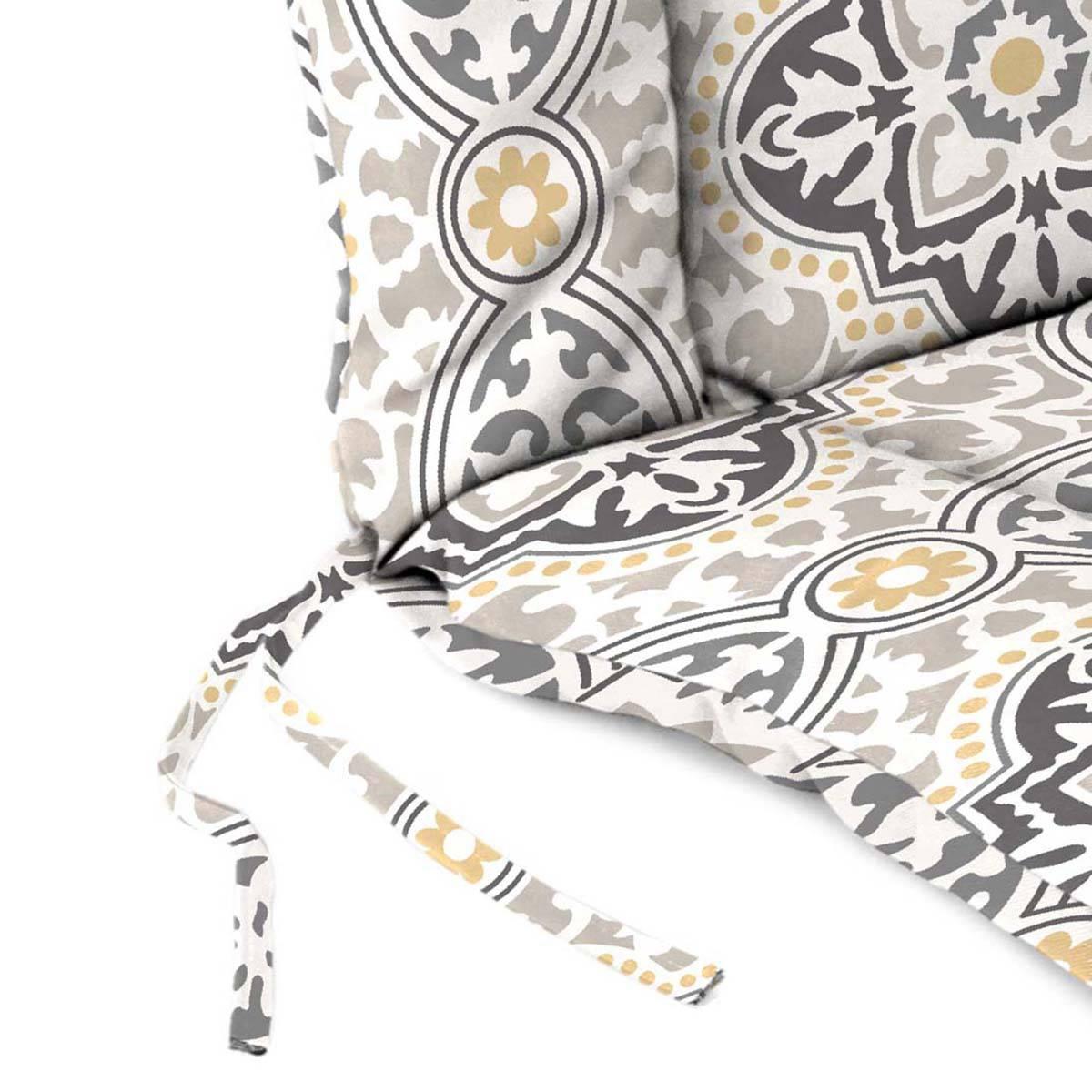 Jordan Manufacturing Rave Quatrefoil High Back Chair Cushion