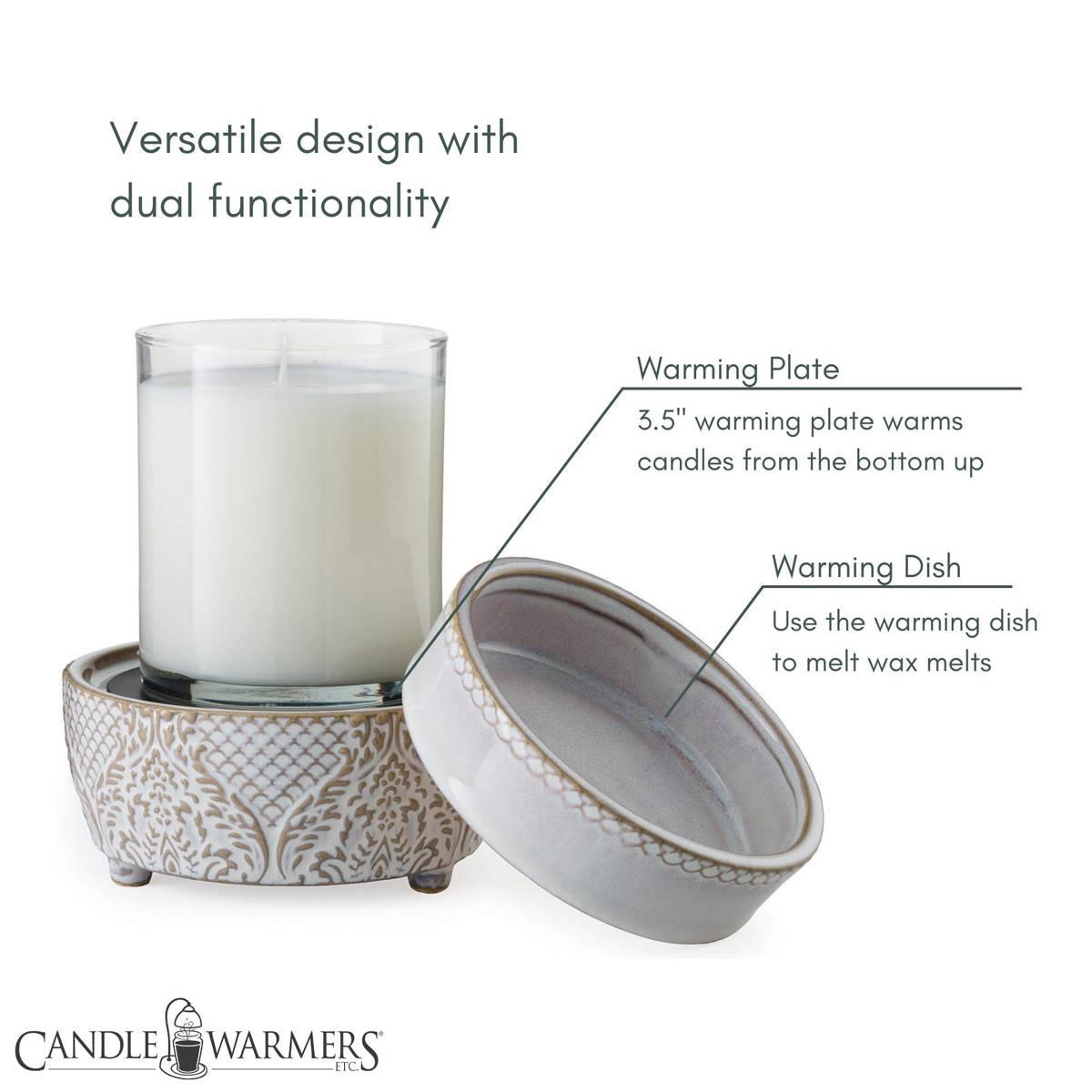 Candle Warmers Etc. Vintage White 2-in-1 Wax Warmer