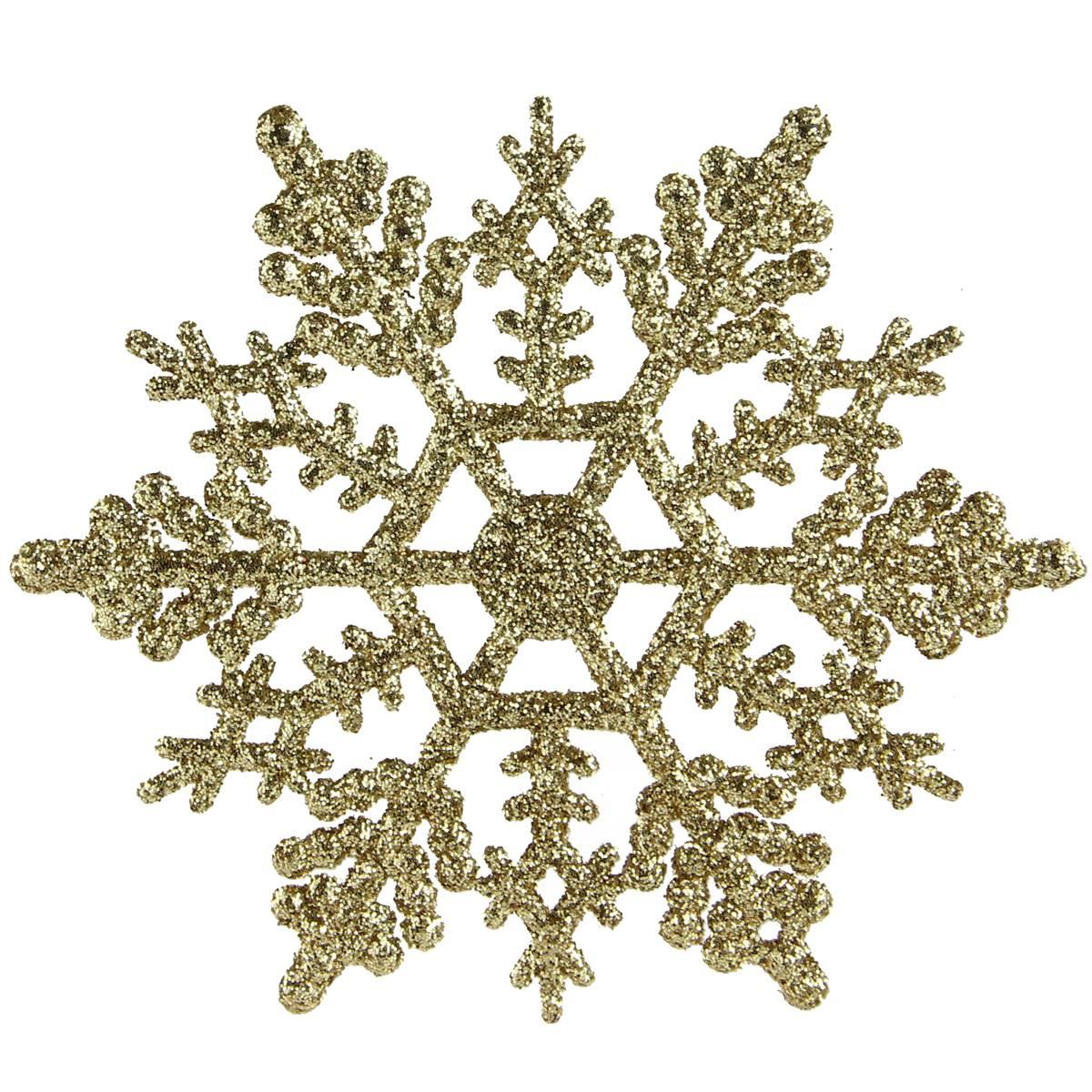 Northlight Seasonal 24pk. Gold Glitter Snowflake Ornaments