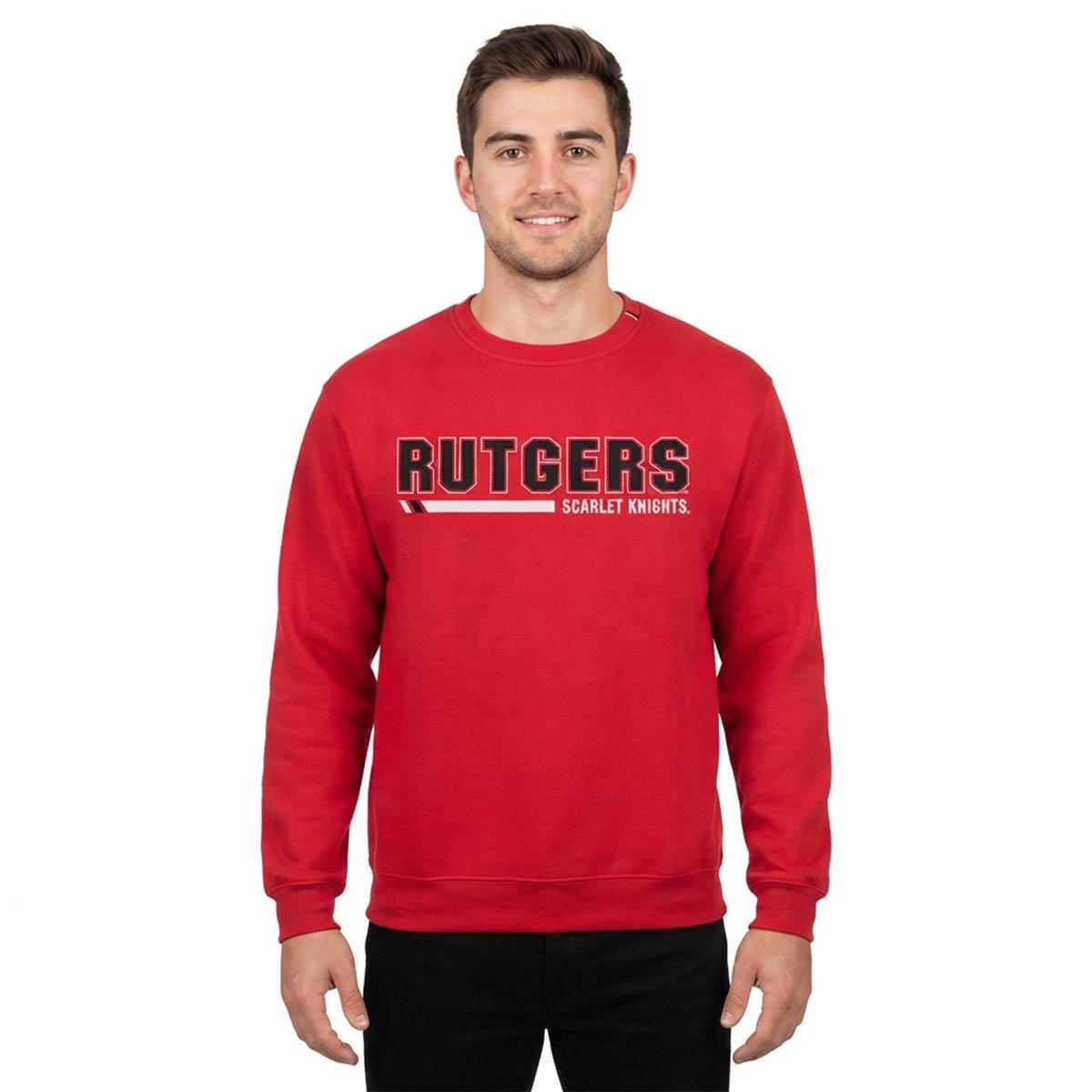 Mens Colosseum(tm) Athletics Rutgers Crew Neck Sweatshirt