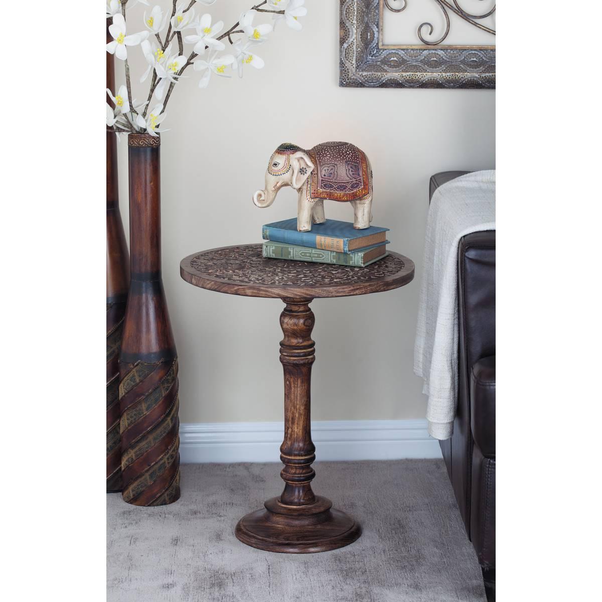 9th & Pike® Brown Wood Traditional Accent Table