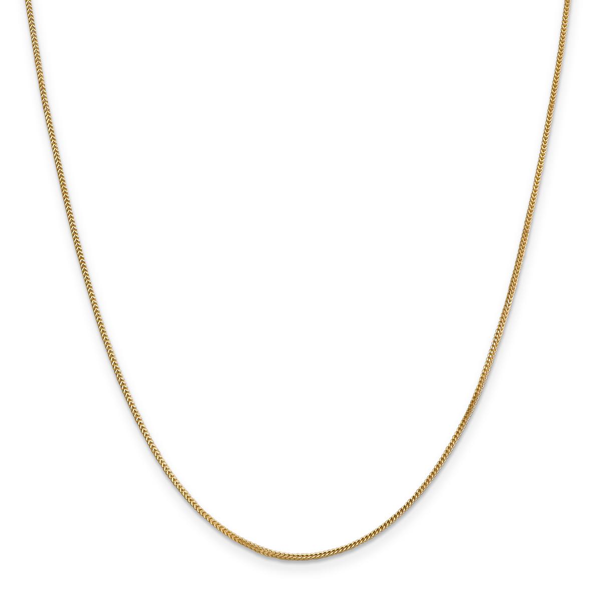 Unisex Gold Classics(tm) .9mm. 14kt. Solid Polished Franco Necklace