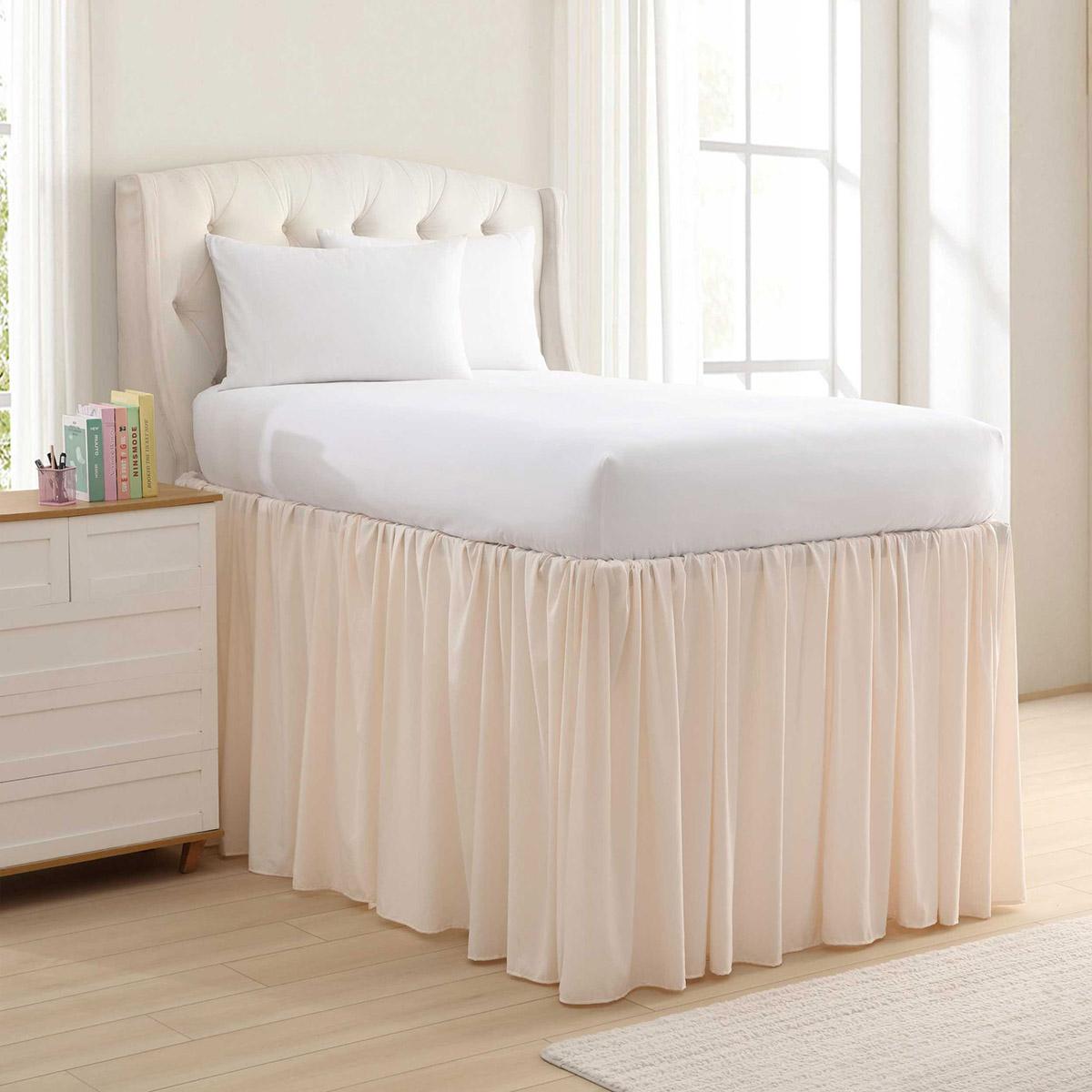 Laura Ashley(R) Washed Microfiber Bed Skirt
