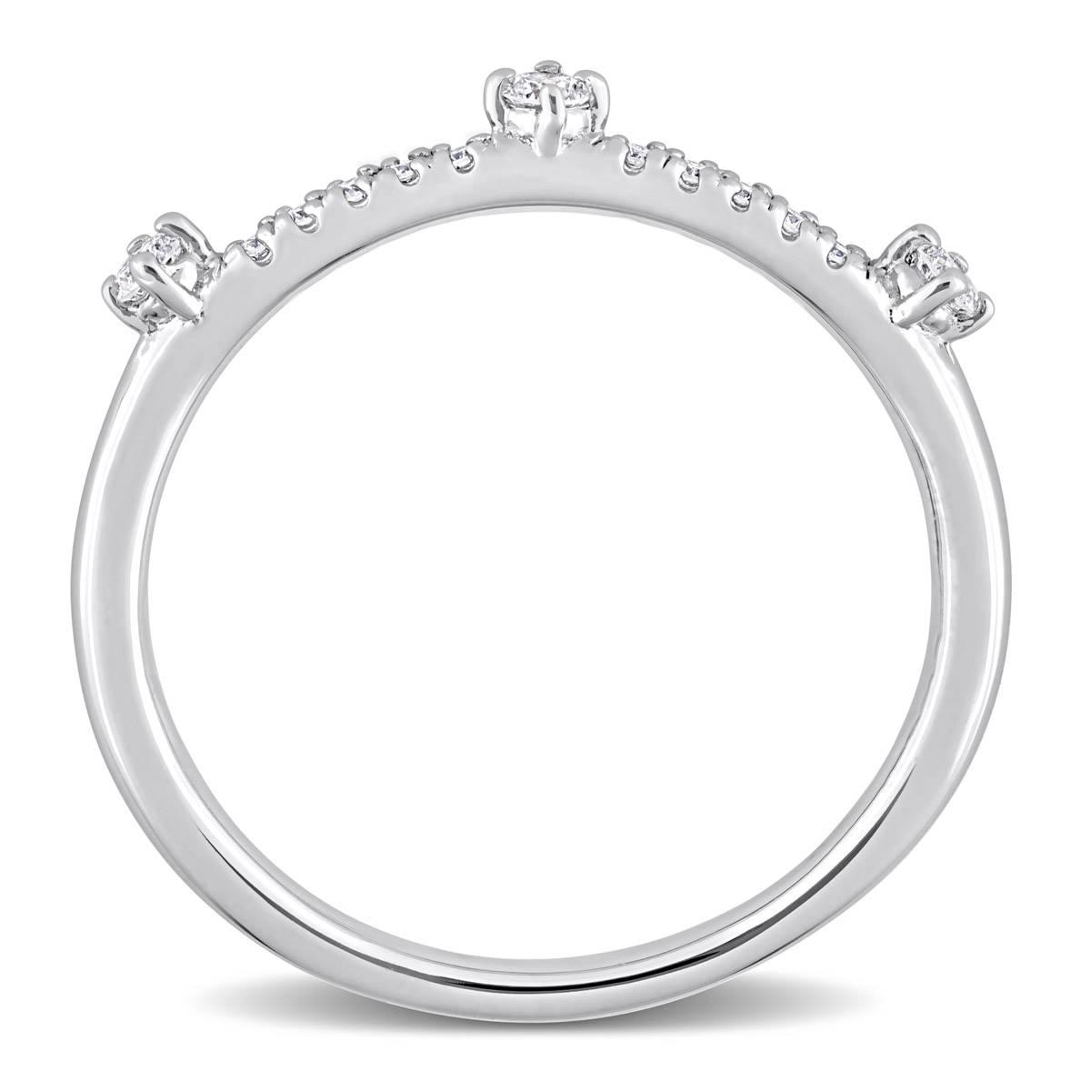 Platinum Plated 1/7ctw. Lab Grown Diamond Ring