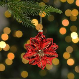 Northlight Seasonal Glittery Poinsettia Christmas Ornament