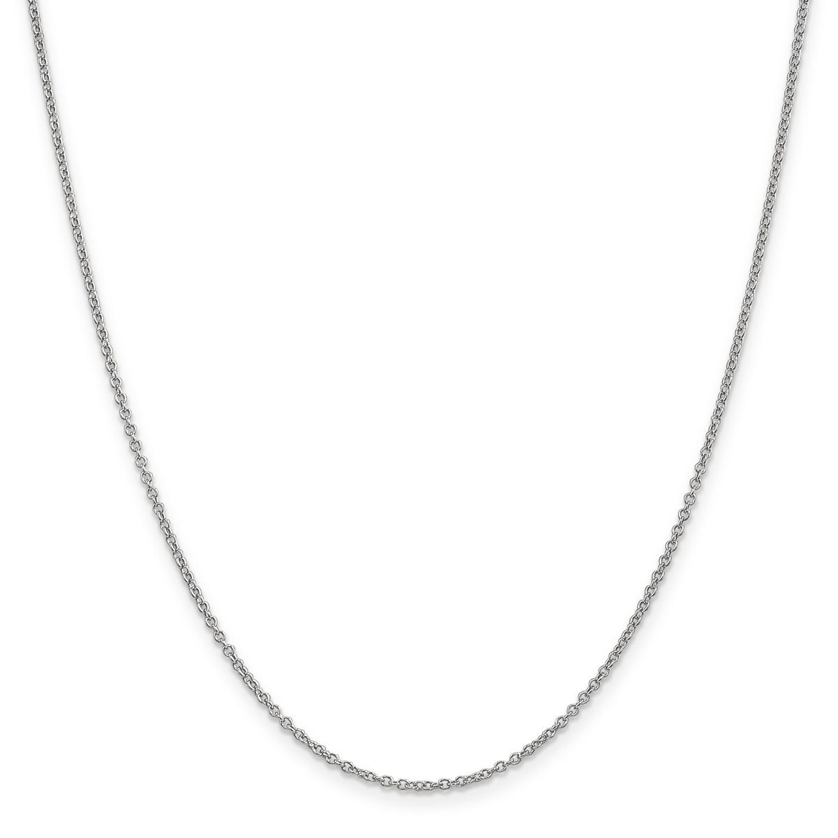 Unisex Gold Classics(tm) 1.4mm. 14k White Gold Cable Chain Necklace