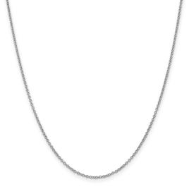 Unisex Gold Classics(tm) 1.4mm. 14k White Gold Cable Chain Necklace
