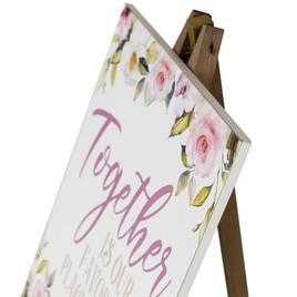 Northlight Seasonal Together Wooden Easel Sign