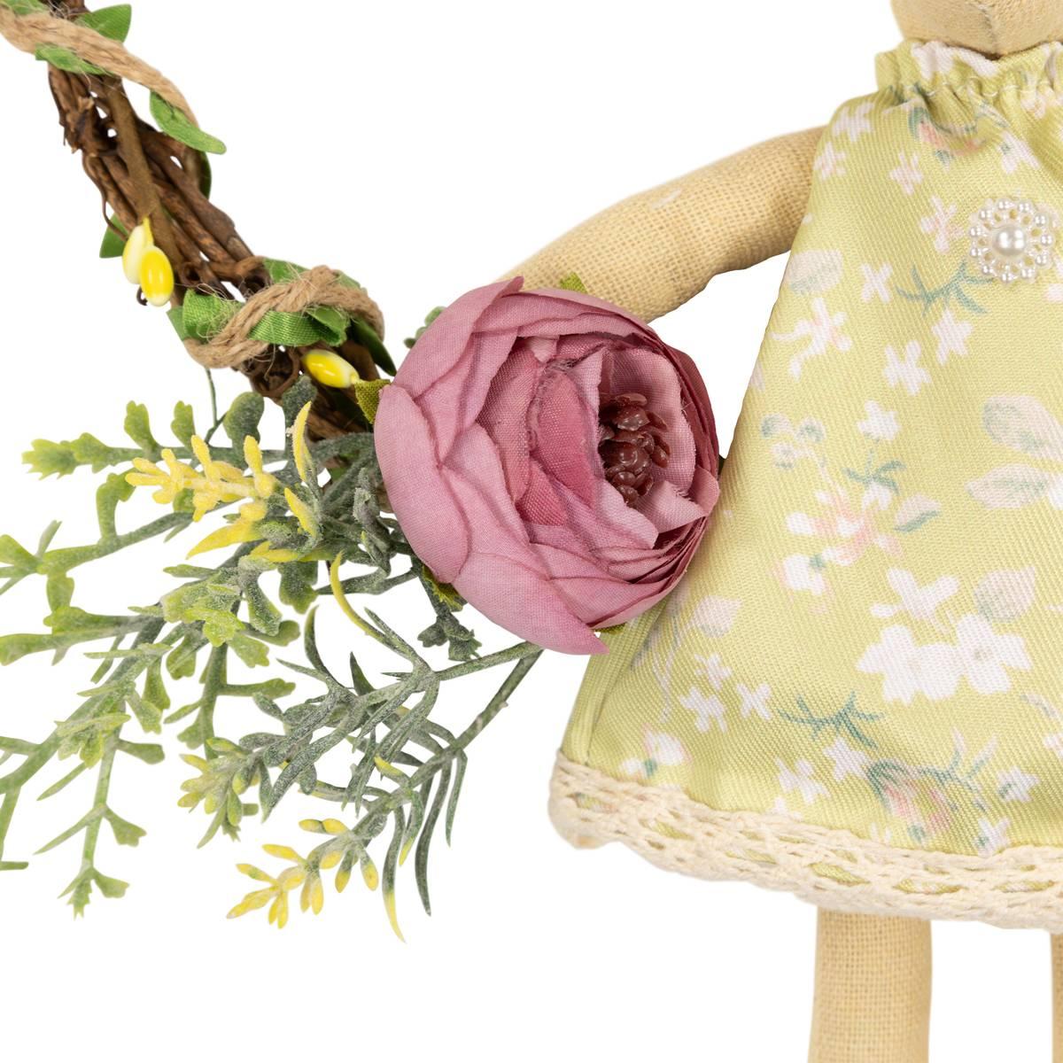 Northlight Seasonal Girl Bunny Artificial Floral Easter Wreath