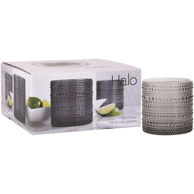 Home Essentials Halo 13.5oz. Smoke Double Old Fashioned Glasses