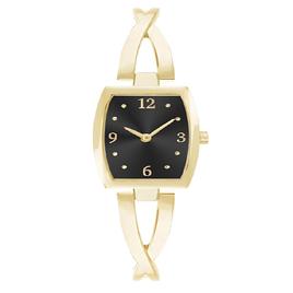 Womens Shiny Gold Tone Metal Analog Watch - 14929G-07-G27