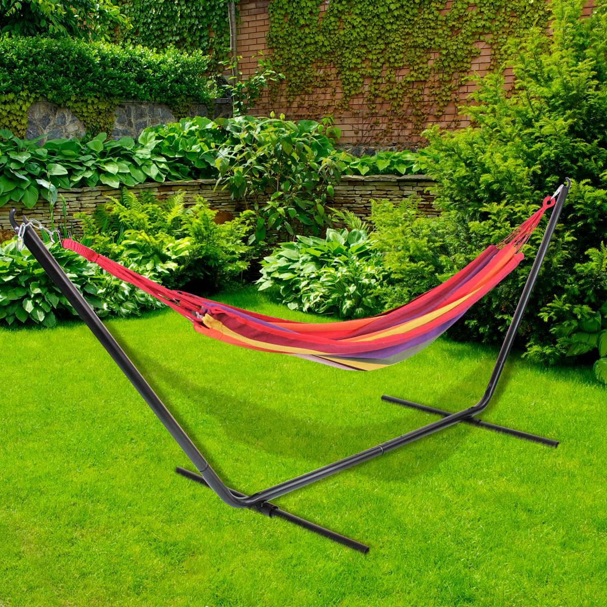 Northlight Seasonal Wide Striped Woven Single Brazilian Hammock
