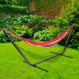 Northlight Seasonal Wide Striped Woven Single Brazilian Hammock