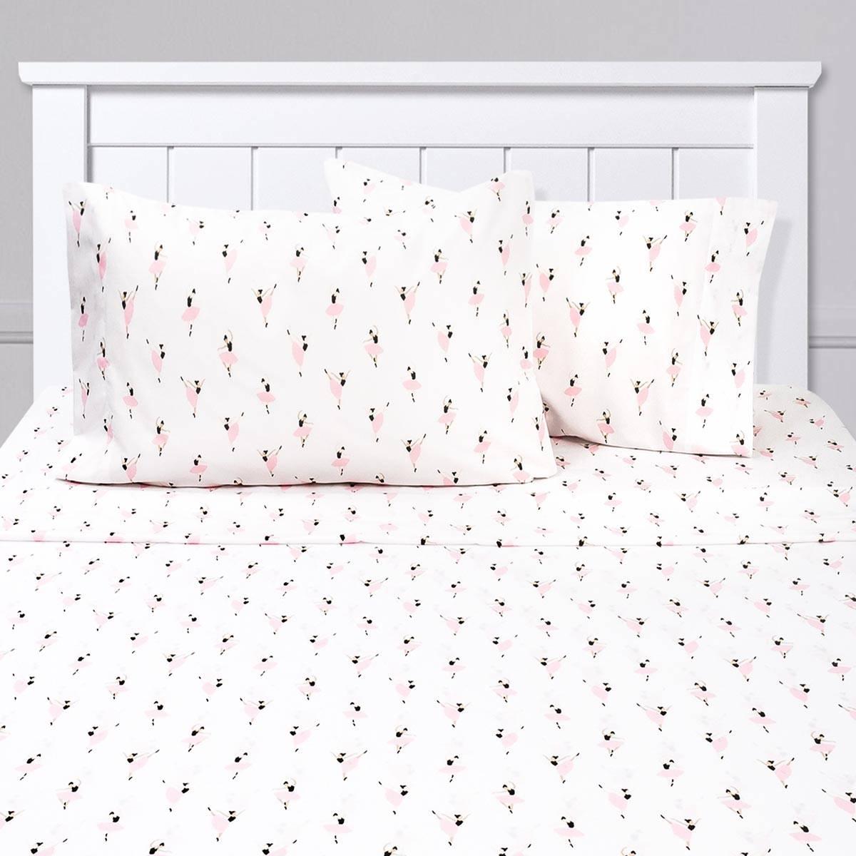 Sweet Home Collection Kids Fun & Colorful Ballerina Sheet Set