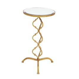 9th & Pike(R) Gold Glam Metal Accent Table