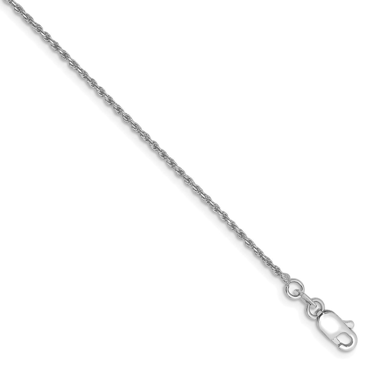 Gold Classics(tm) 1.15mm. 14k White Diamond Cut Rope Bracelet