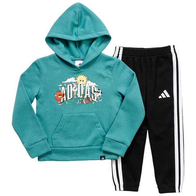 Boys (4-7) adidas® Pullover Hoodie & Joggers - Medium Teal