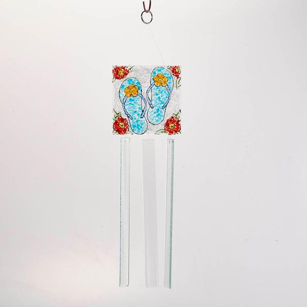 Flip Flop Fused Glass Wind Chime