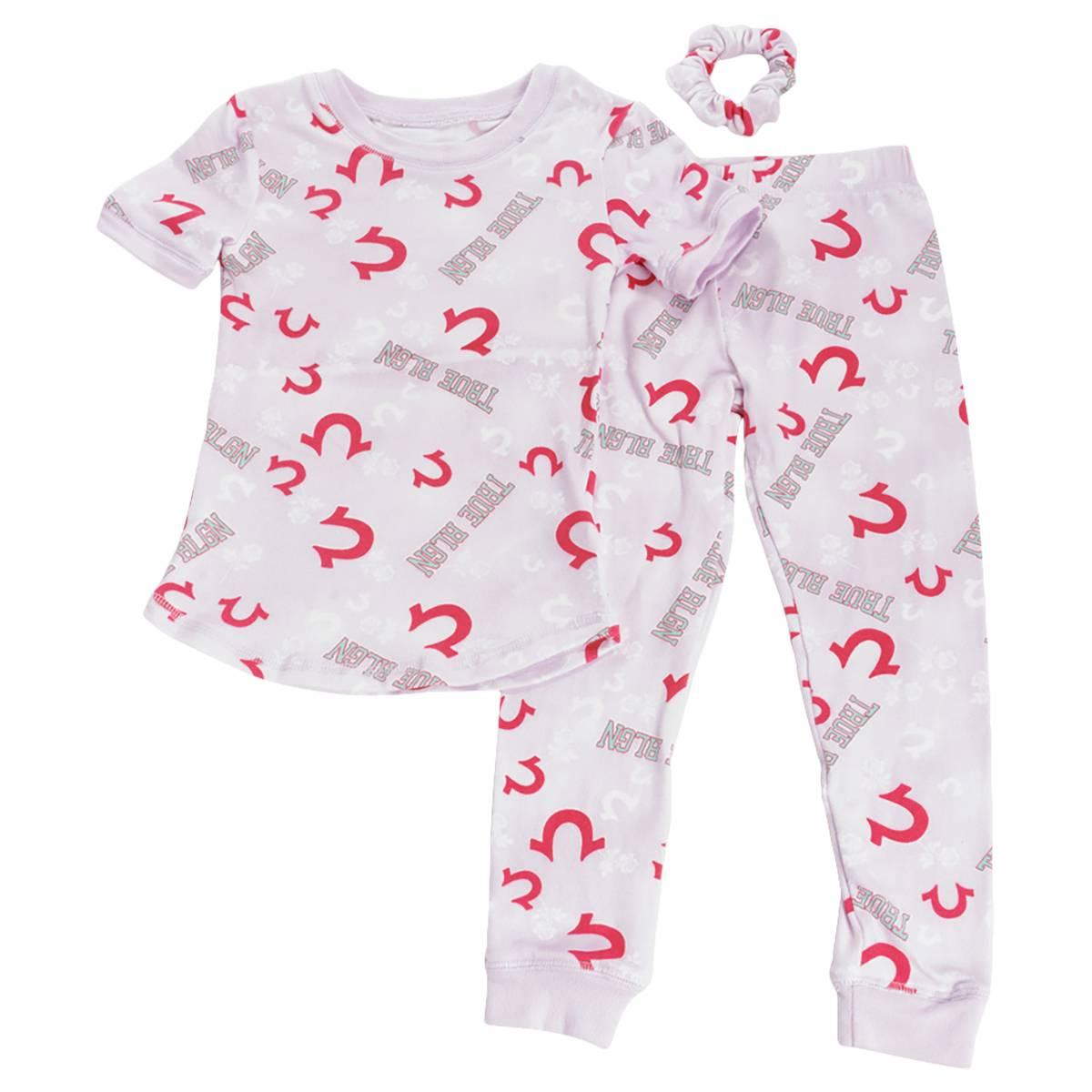 Girls True Religion 3pc. Floral/Logo Pajama Set