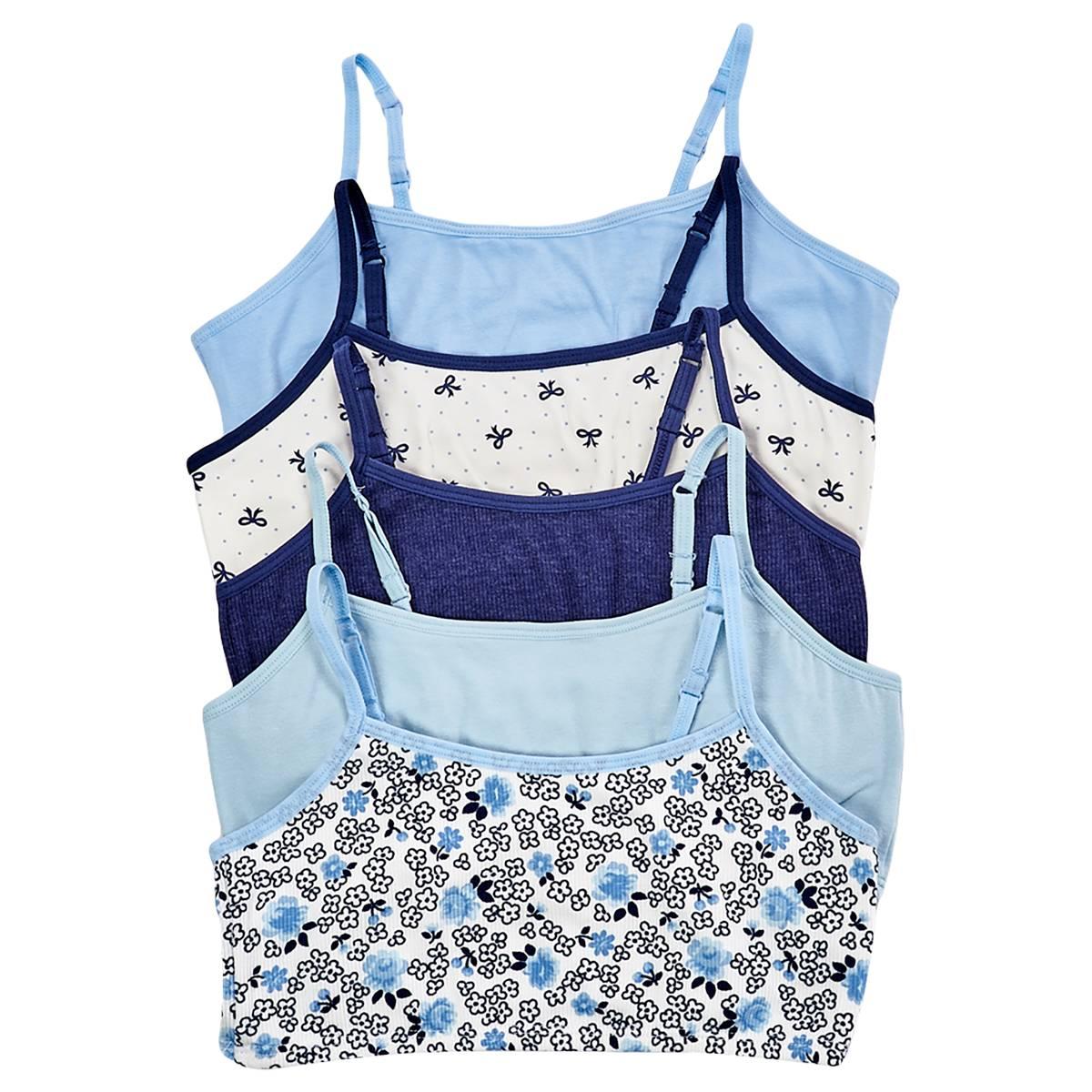 Girls (7-16) René Rofé® 5pk. Noelle Floral/Mixed Bralettes
