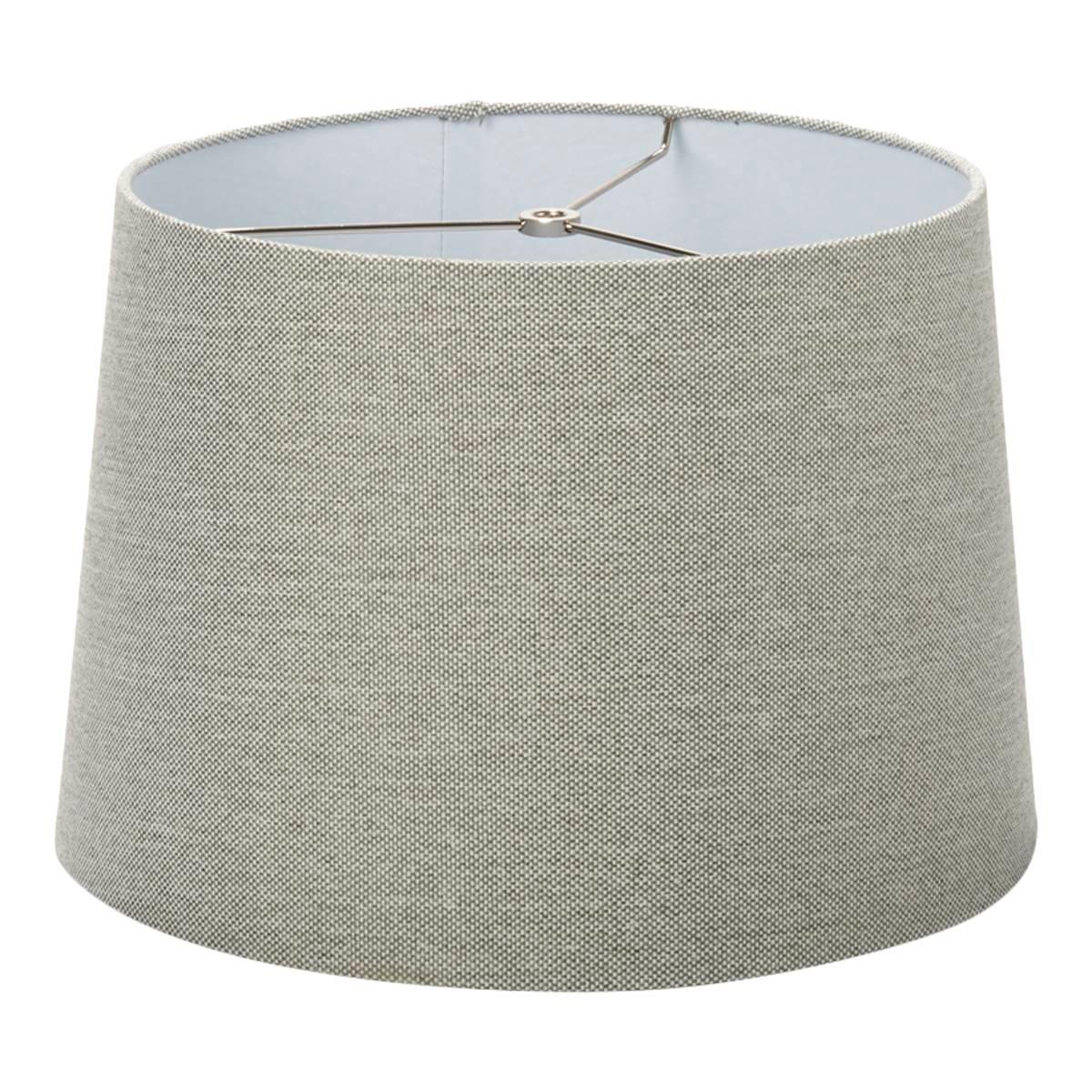 Fangio Lighting Textured Linen Hardback 14in. Drum Shade - Grey