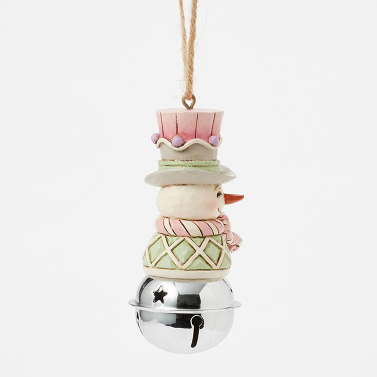 Jim Shore Heartwood Sweets Snowman Bell Christmas Ornament
