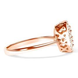 Haus of Brilliance 10kt. Rose Gold 3/8ctw. Diamond Pear Ring