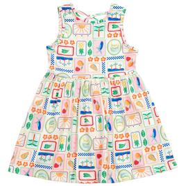 Girls (4-6x) Freestyle Revolution Vacation Time Stamp Print Dress