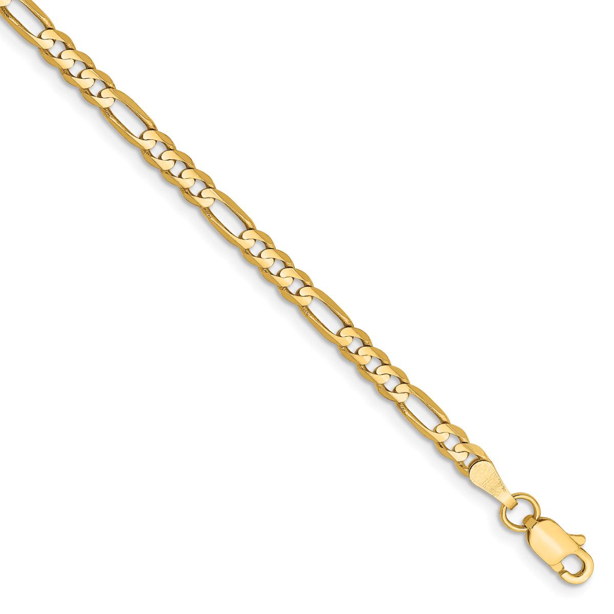 Gold Classics™ 3mm. 14k Concave Open Figaro Chain Necklace