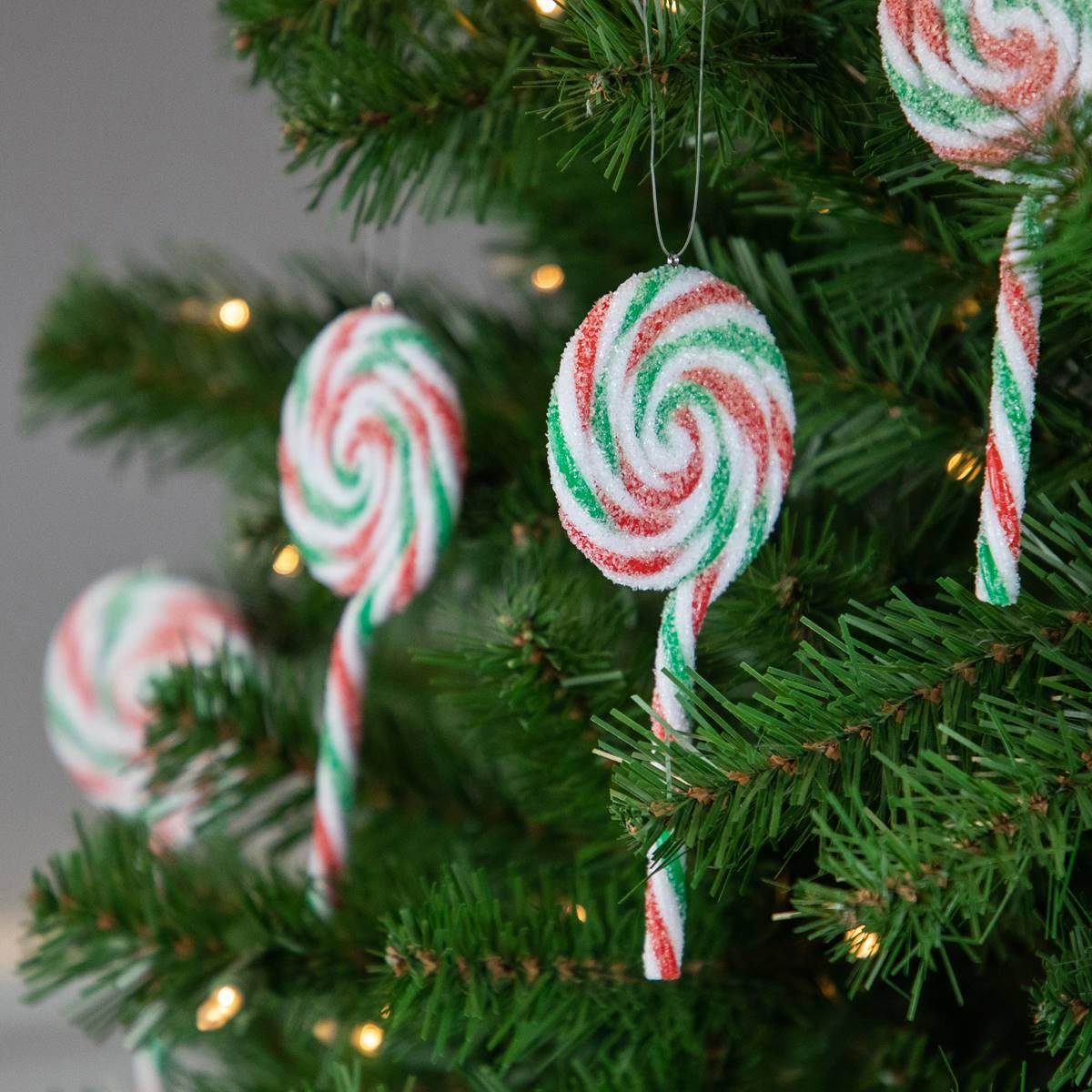 Northlight Seasonal 6ct. Multicolor Frosted Lollipop Ornaments