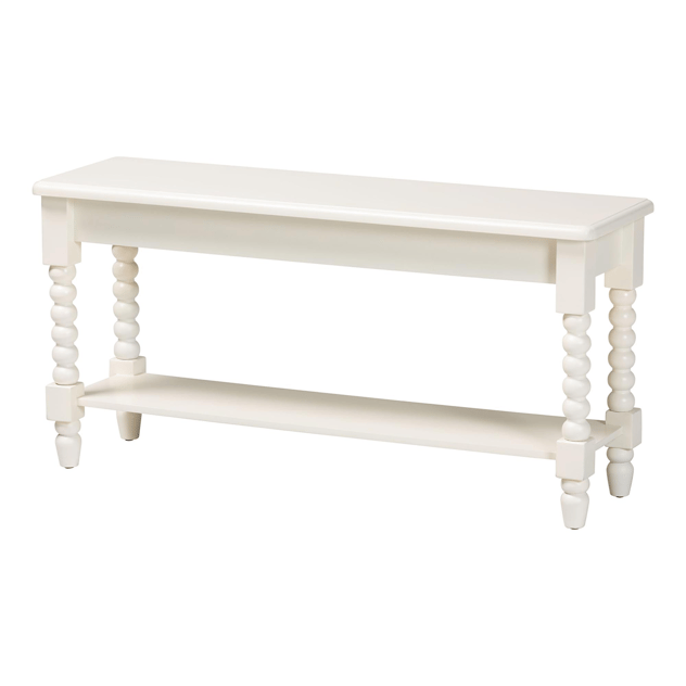 Baxton Studio Bayard Accent Bench with Bobbin Legs