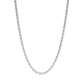 24in. Sterling Silver Rope Chain Necklace