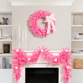 Northlight 9ft. Pink Pine Christmas Garland