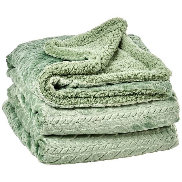 Mountain Ridge® Sweater Embossed Plush Sherpa Throw